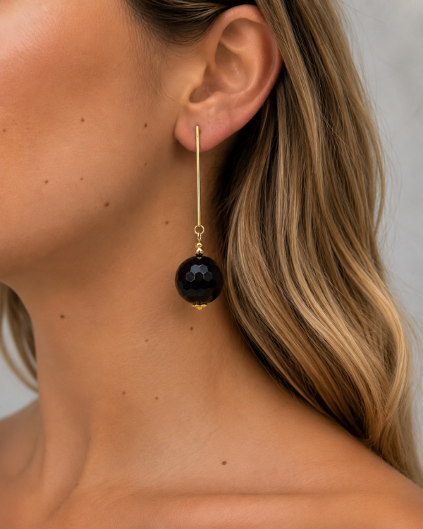 Pendientes Judit (Onix facetado)