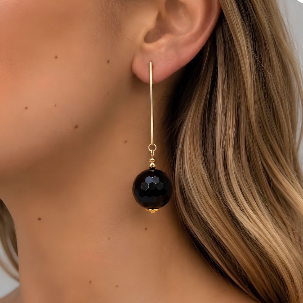 Pendientes Judit (Onix facetado)