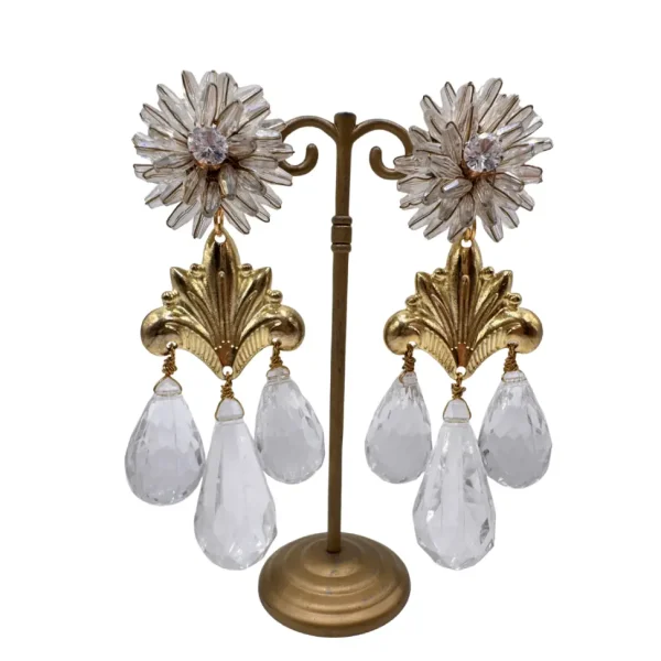 Pendientes Gran Lágrima Cristal Triple Max
