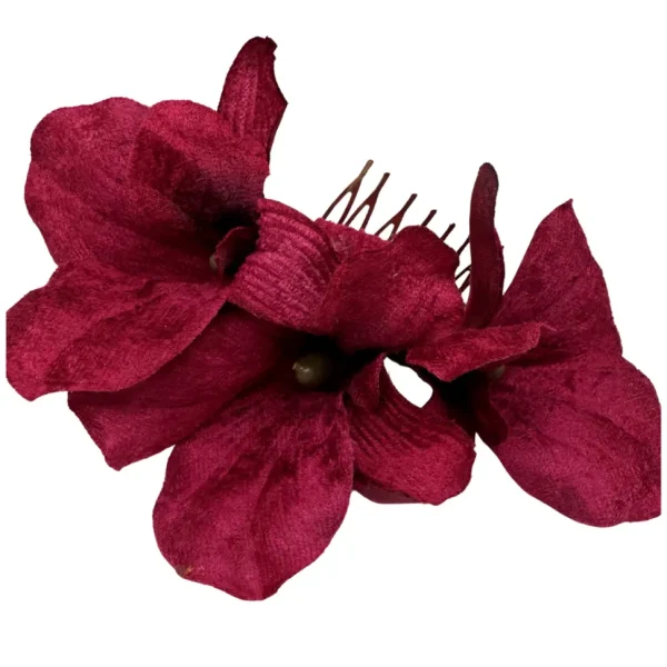 Peinecillo Orquídeas Terciopelo Burdeos